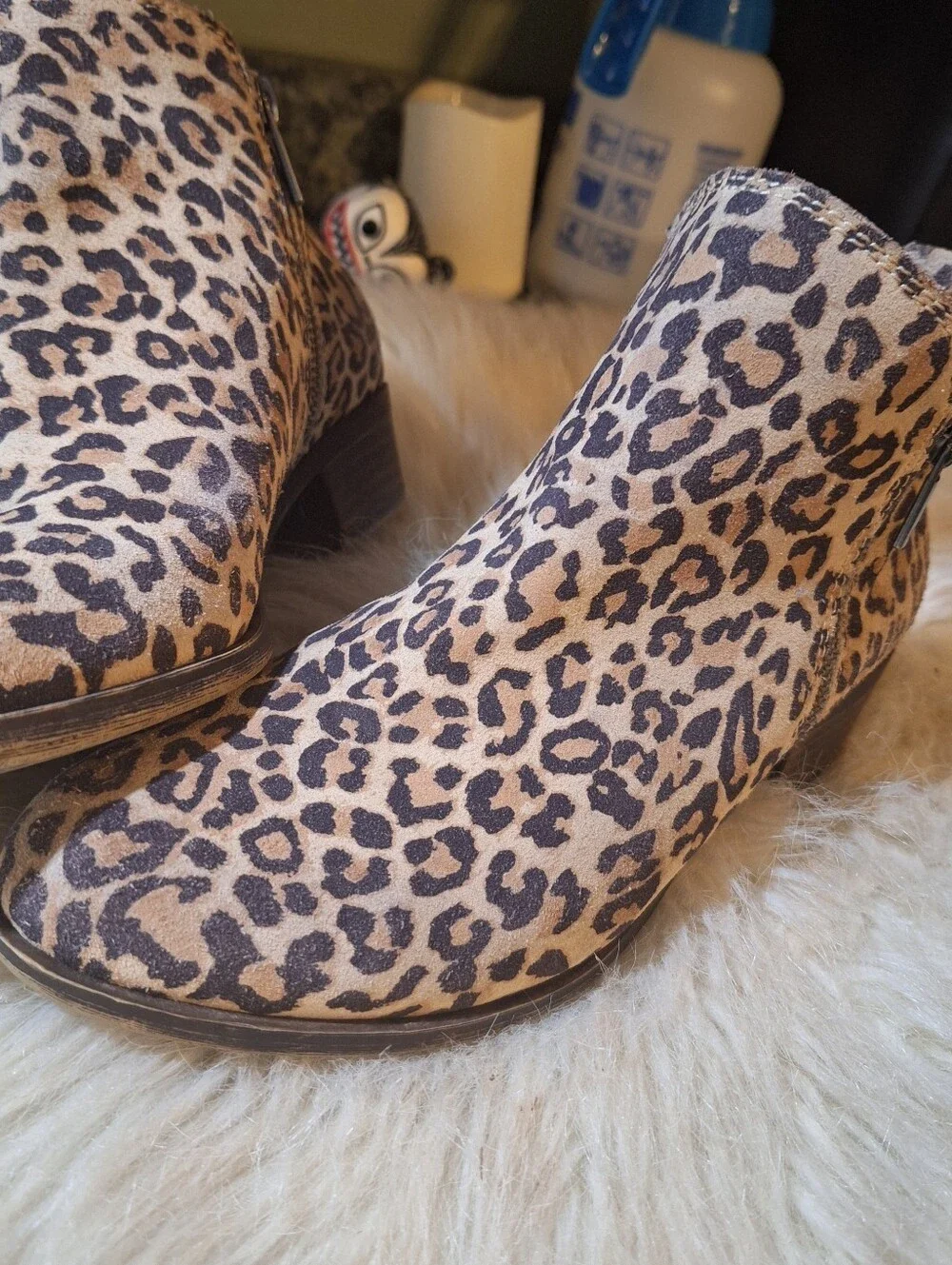 [[Lucky Brand]] Leopard Print Ankle Booties - Brown/Black